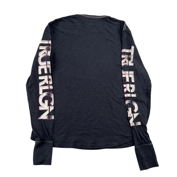 True Religion Long Sleeve T-Shirt Mens XL Crafted With Pride Black Tee - Picture 2 of 7
